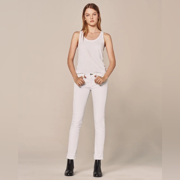 Rag & Bone - Dre Slim Boyfriend in Aged Bright White Size 27 - Picture 1 of 16